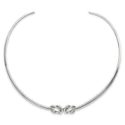 Sterlingsilber Poliert Geknotet Neck Kragen