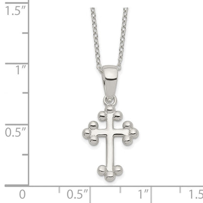 Sterlingsilber Poliert Kreuz Halskette
