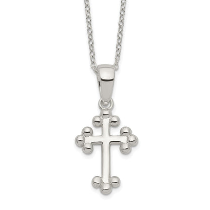 Sterlingsilber Poliert Kreuz Halskette