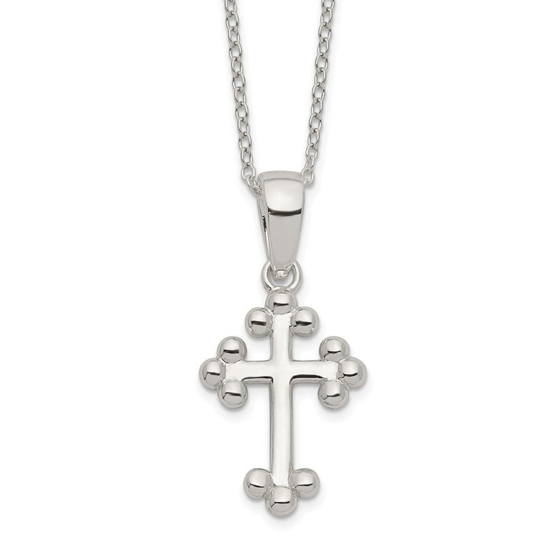 Sterlingsilber Poliert Kreuz Halskette