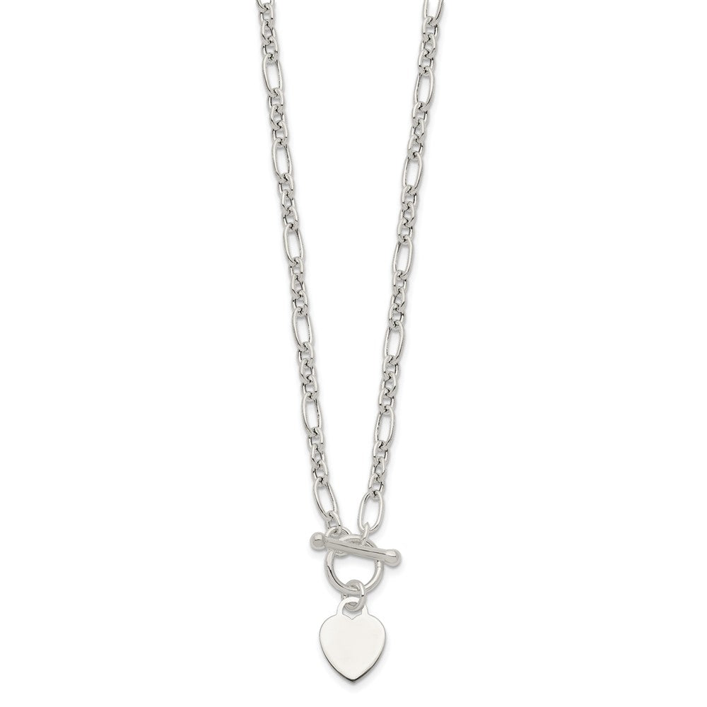 Sterlingsilber Poliert Herz Charm Fantasieglieder Halskette