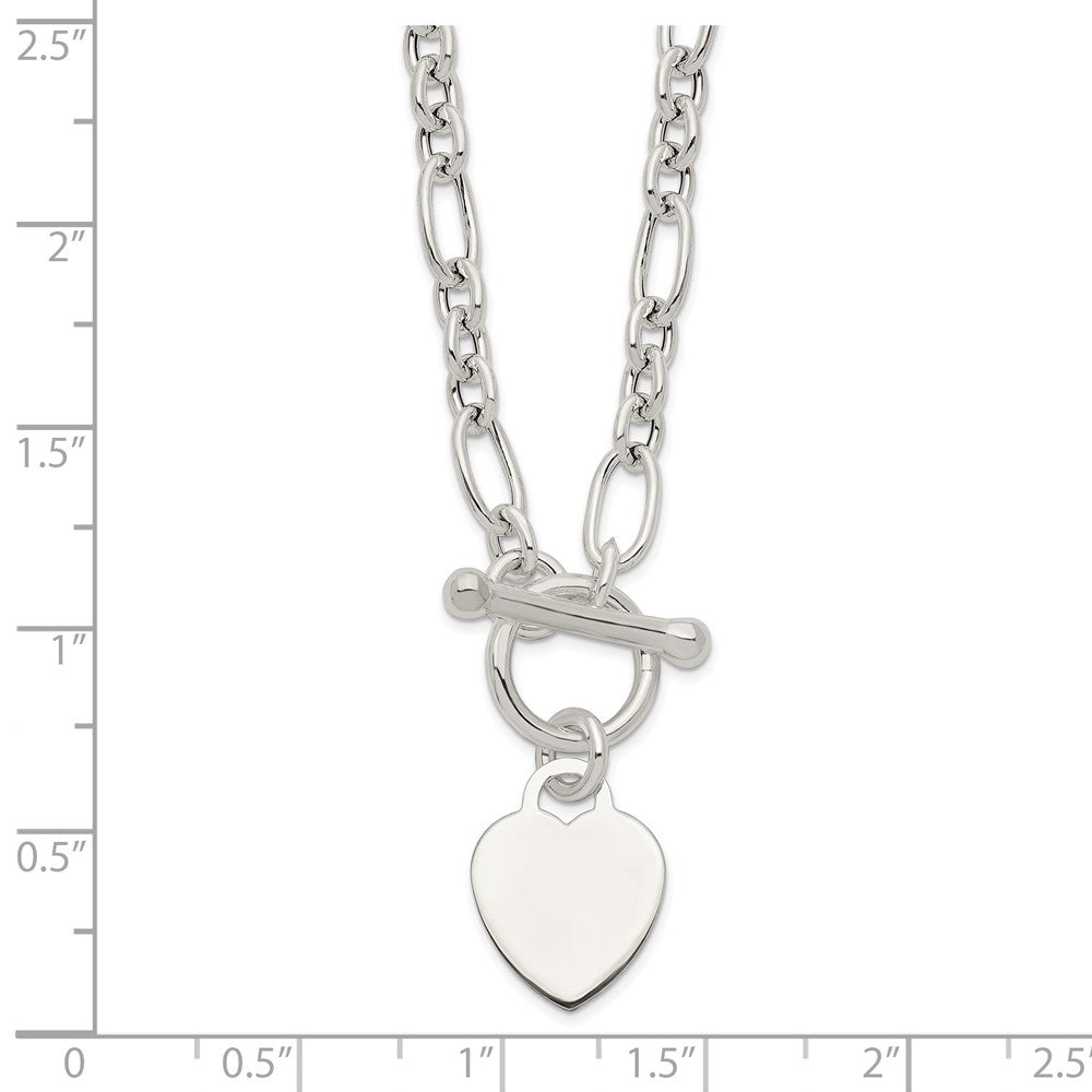 Sterlingsilber Poliert Herz Charm Fantasieglieder Halskette