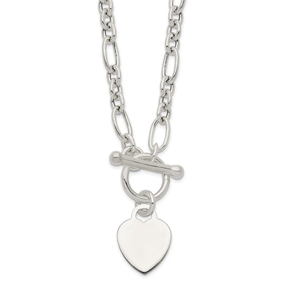 Sterlingsilber Poliert Herz Charm Fantasieglieder Halskette