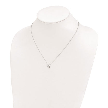 Sterlingsilber Rhodiniert I Liebe You Hand Signal Halskette