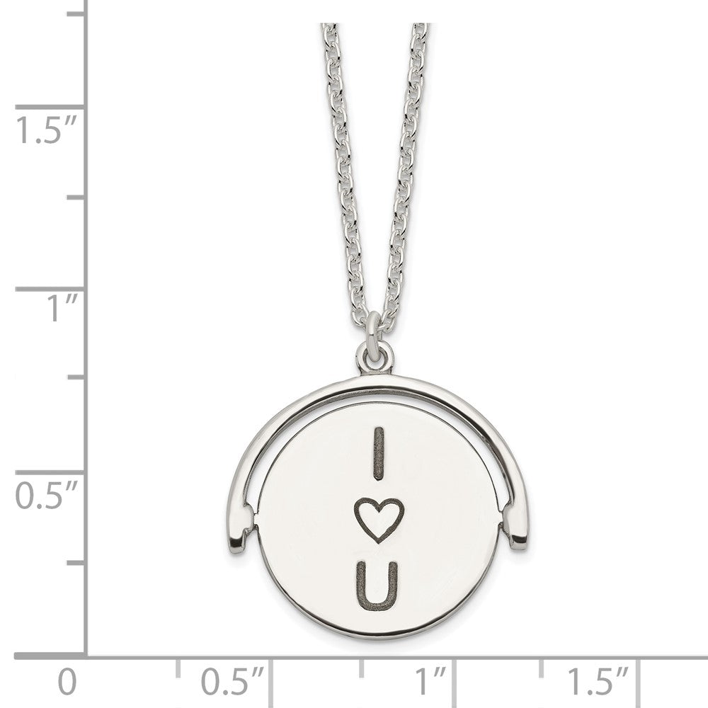 Sterlingsilber I Liebe You für Immer Halskette