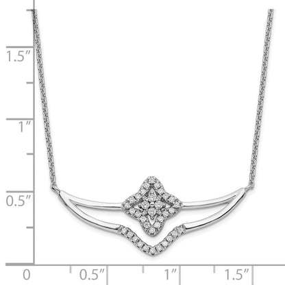 Sterlingsilber Rhodiniert Poliert Zirkonia Fantasie Halskette