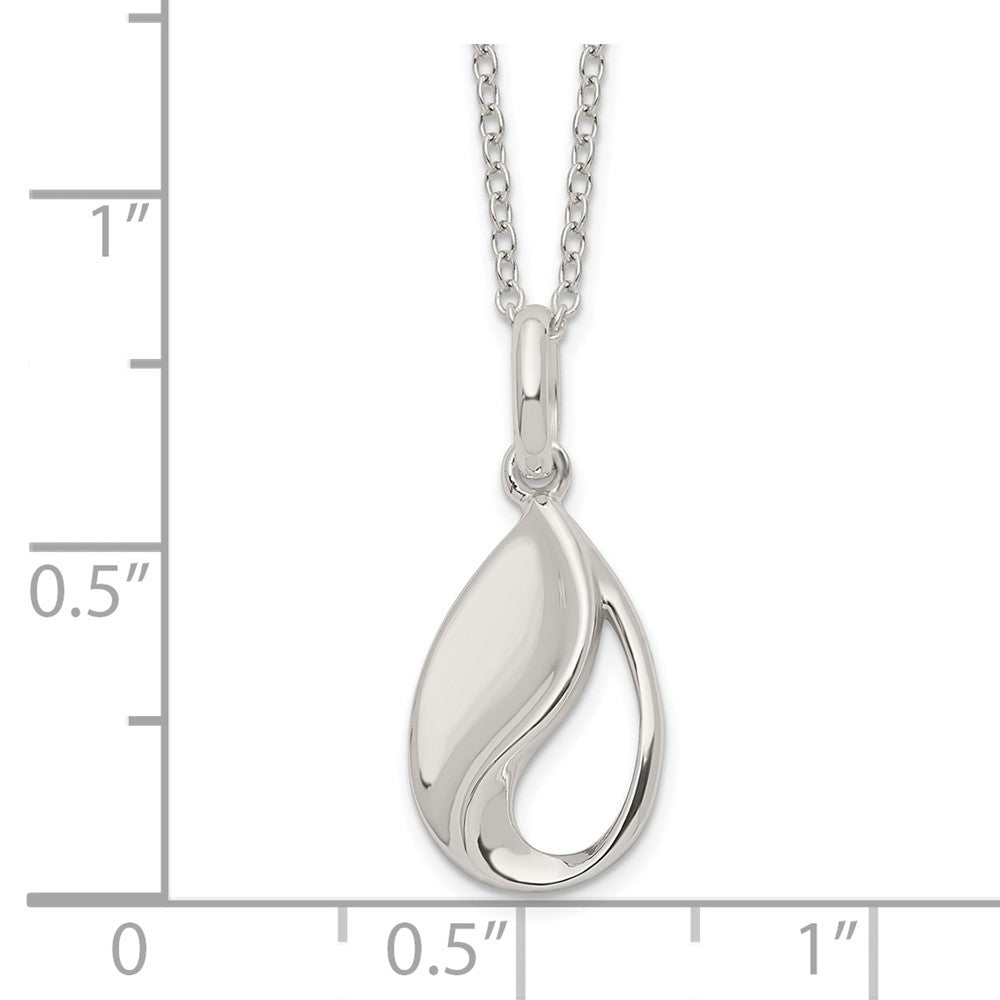 Sterlingsilber Poliert Tropfen Halskette