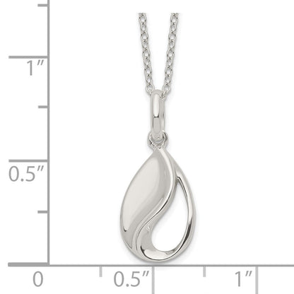 Sterlingsilber Poliert Tropfen Halskette