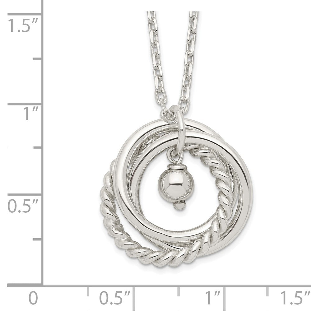 Sterlingsilber 3-circles Halskette