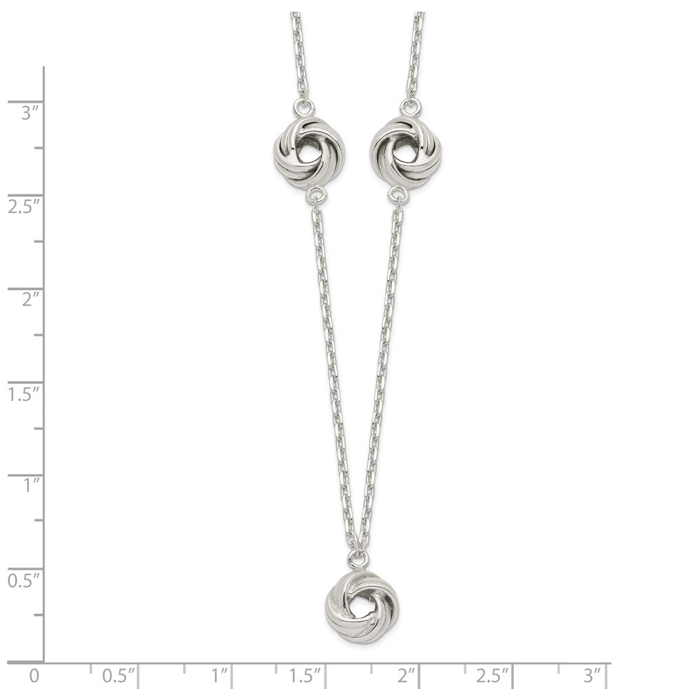 Sterlingsilber Liebe Knoten Halskette