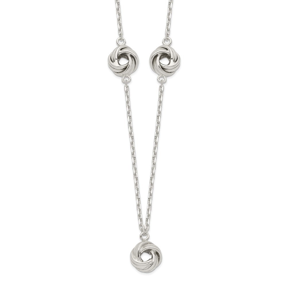 Sterlingsilber Liebe Knoten Halskette