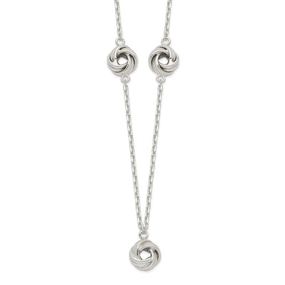 Sterlingsilber Liebe Knoten Halskette