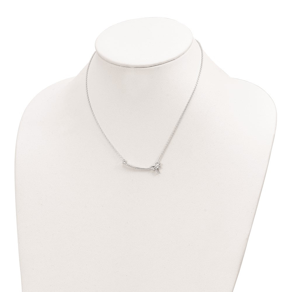 Sterlingsilber Zirkonia Libelle Stab Halskette