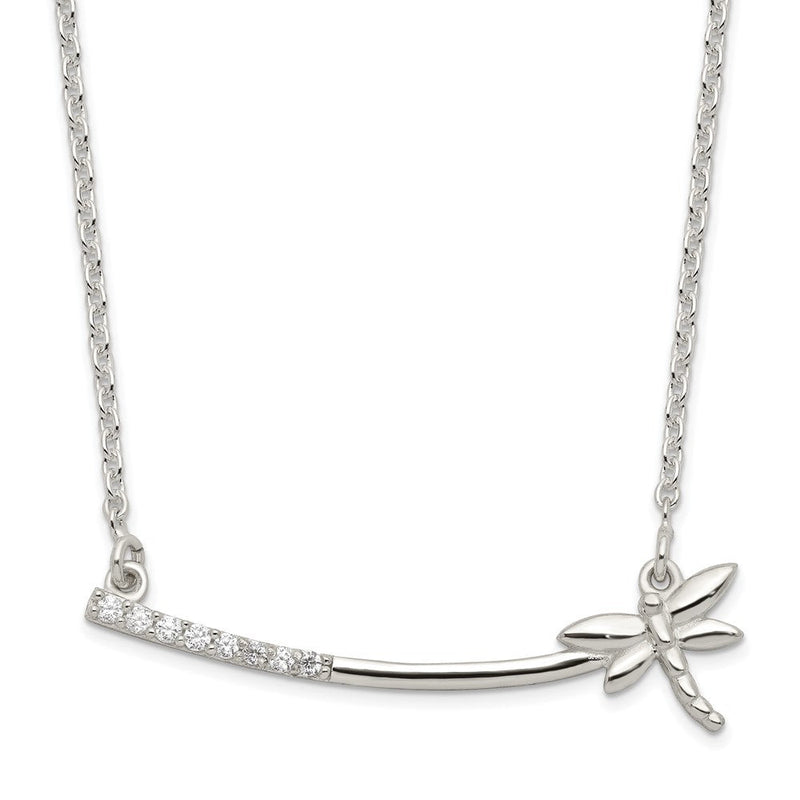 Sterlingsilber Zirkonia Libelle Stab Halskette