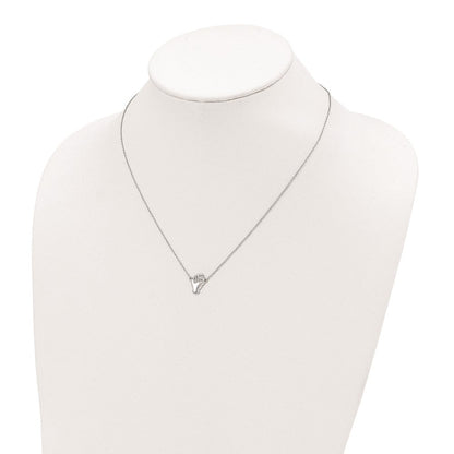 Sterlingsilber Rhodiniert Fist Halskette