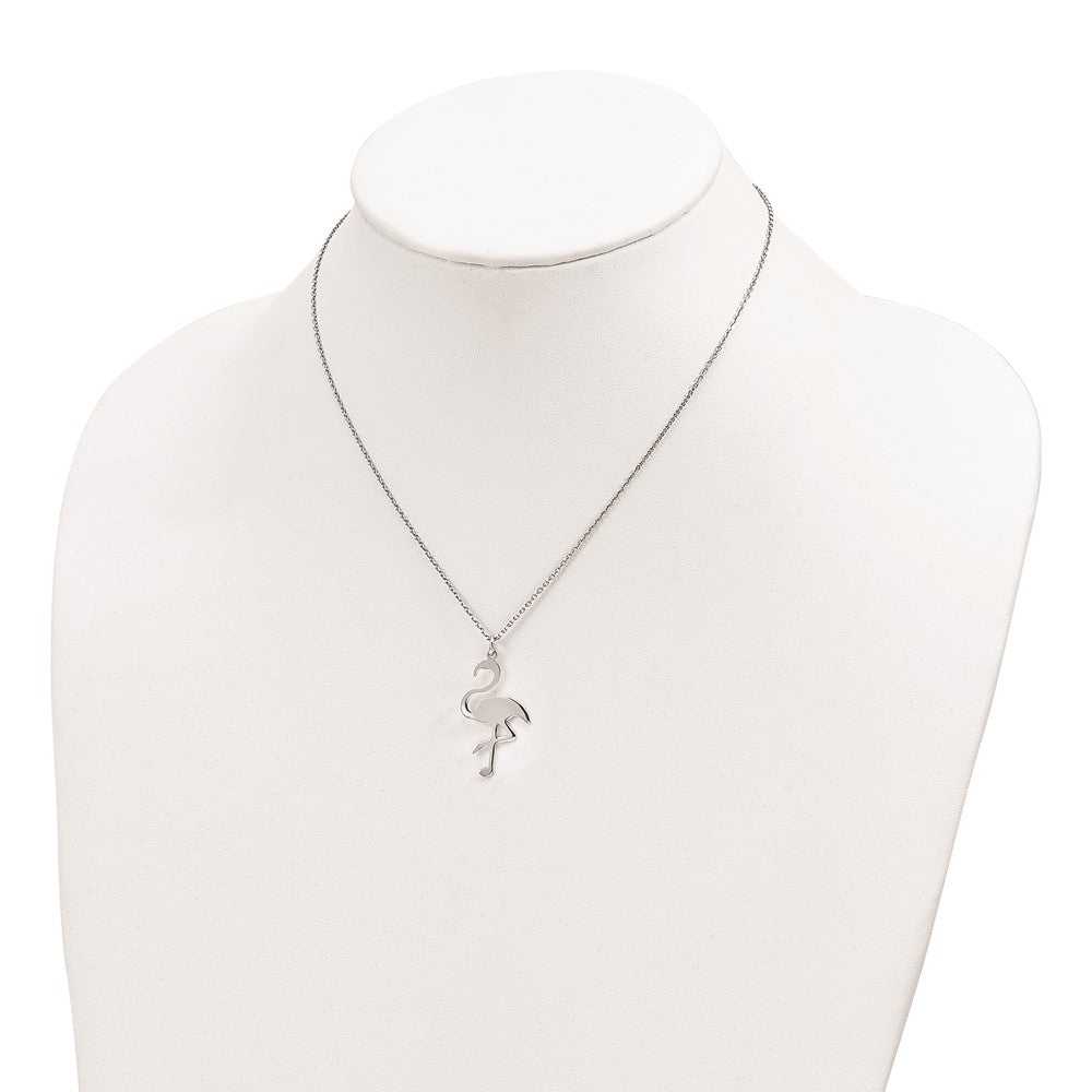 Sterlingsilber Poliert Flamingo Halskette