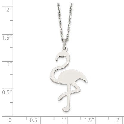 Sterlingsilber Poliert Flamingo Halskette
