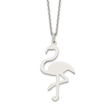 Sterlingsilber Poliert Flamingo Halskette