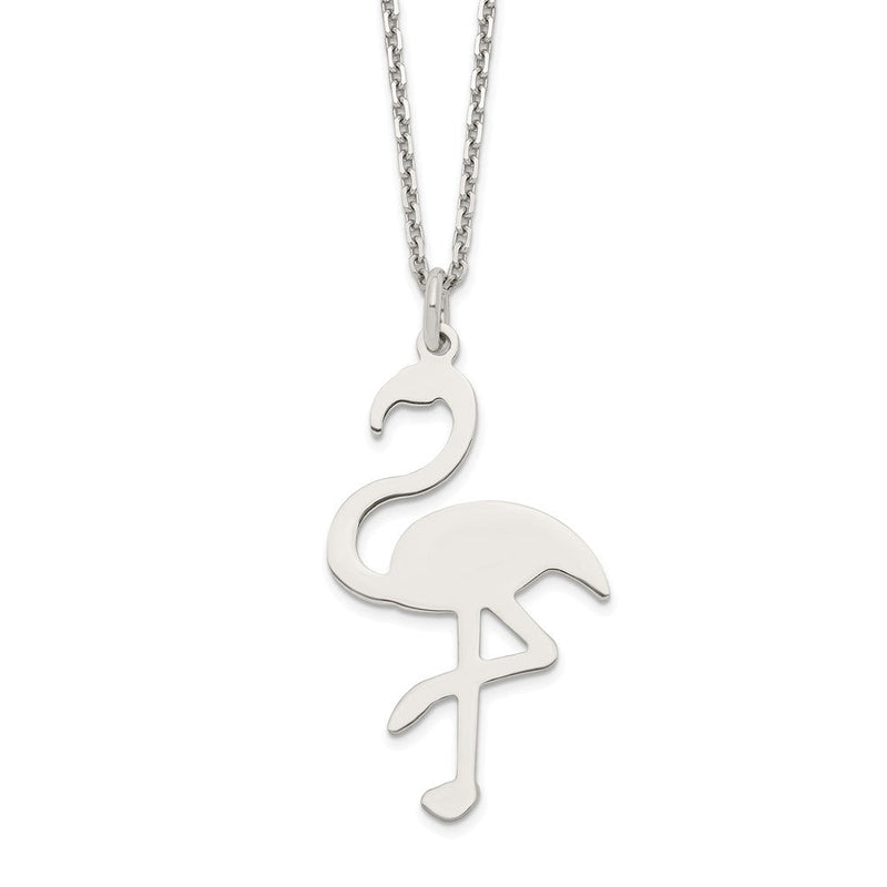 Sterlingsilber Poliert Flamingo Halskette