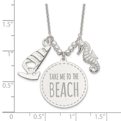 Sterlingsilber Take Me To The Beach Halskette