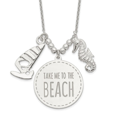 Sterlingsilber Take Me To The Beach Halskette