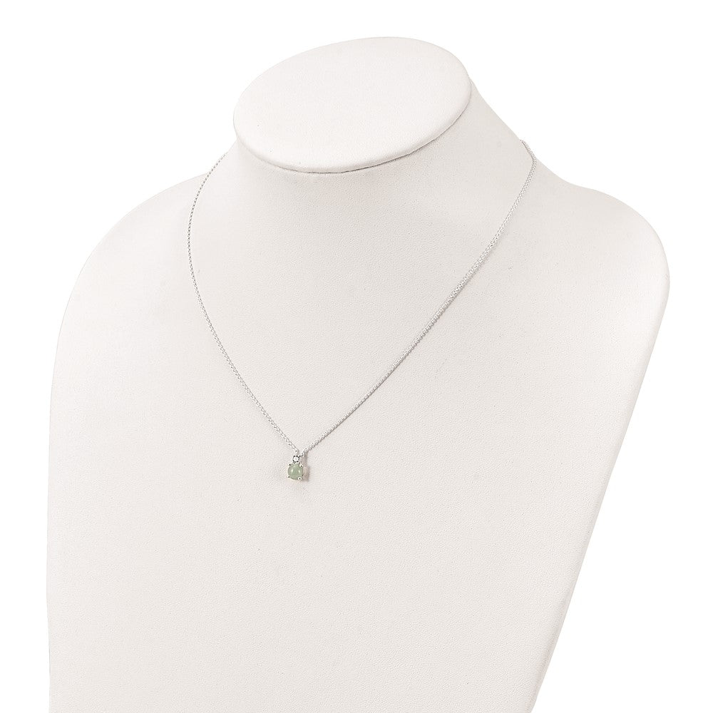 Sterlingsilber Licht Blau Quartzite & Zirkonia Halskette