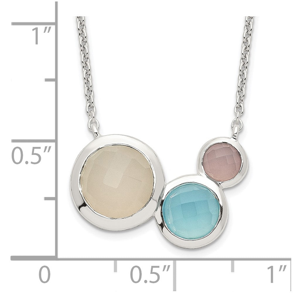 Sterlingsilber Mehrfarbig Chalcedony Halskette
