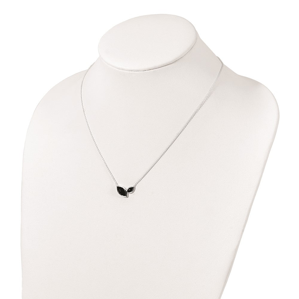 Sterlingsilber Facettiert Onyx Halskette