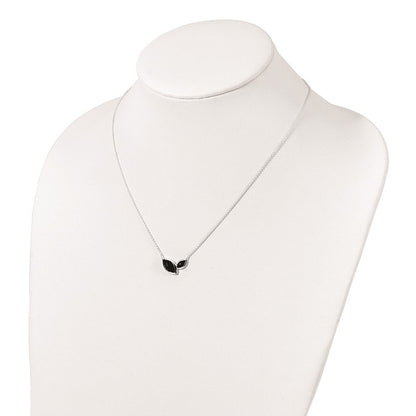 Sterlingsilber Facettiert Onyx Halskette