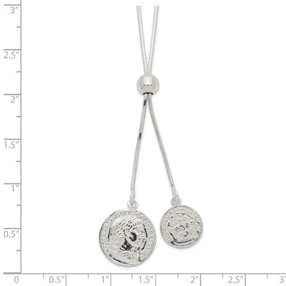Sterlingsilber Poliert Medallion Verstellbar Halskette