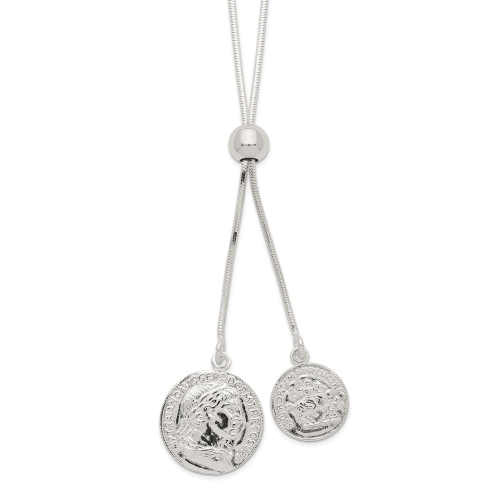 Sterlingsilber Poliert Medallion Verstellbar Halskette