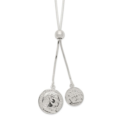 Sterlingsilber Poliert Medallion Verstellbar Halskette