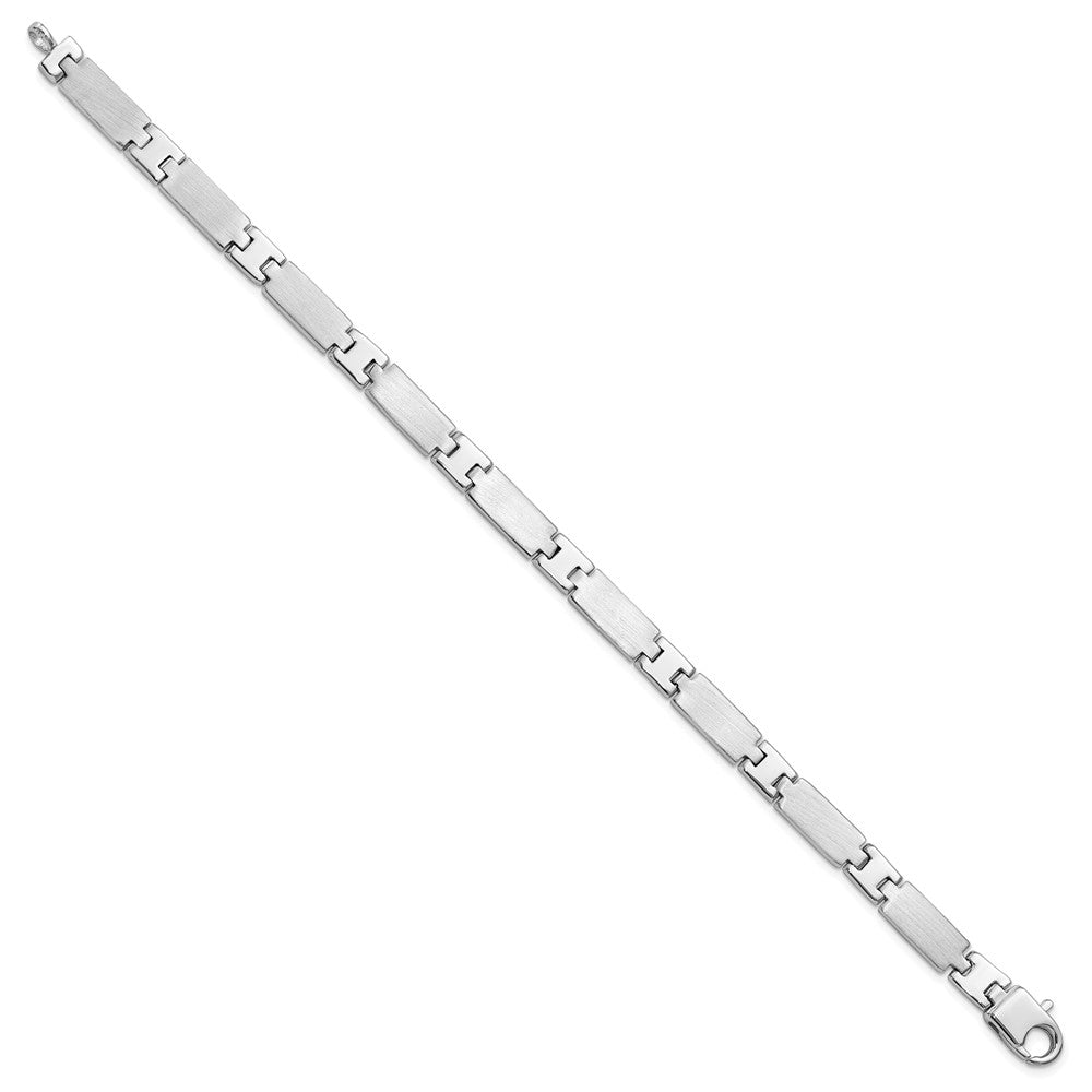 Sterlingsilber Rhodiniert Poliert/brushed Herren 8.5 Zoll Armband