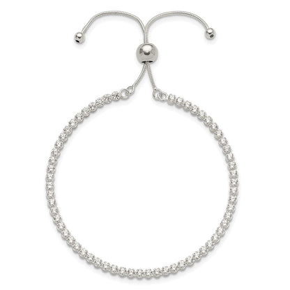 Sterlingsilber Poliert Zirkonia Verstellbar Armband