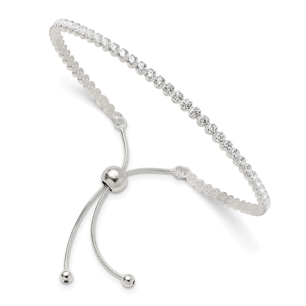 Sterlingsilber Poliert Zirkonia Verstellbar Armband