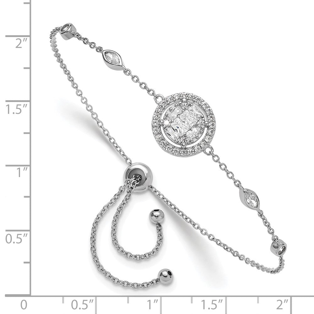 Sterlingsilber Rhodiniert Zirkonia Verstellbar Armband
