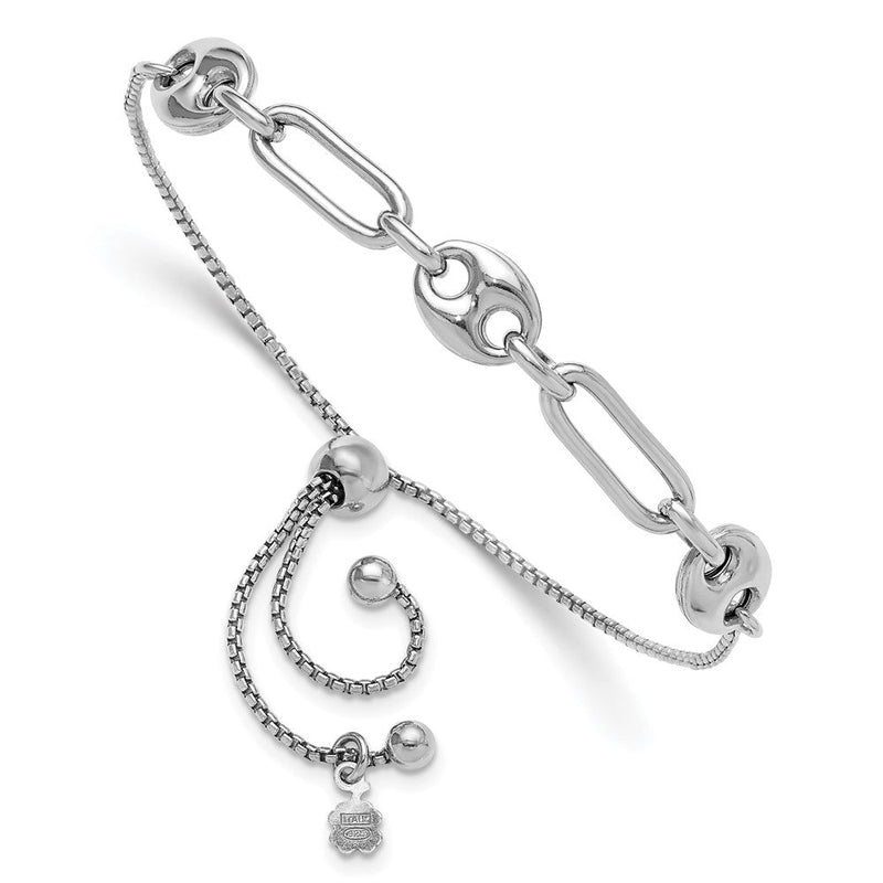 Sterlingsilber Rhodiniert Fantasieglieder Verstellbar Bolo Armband