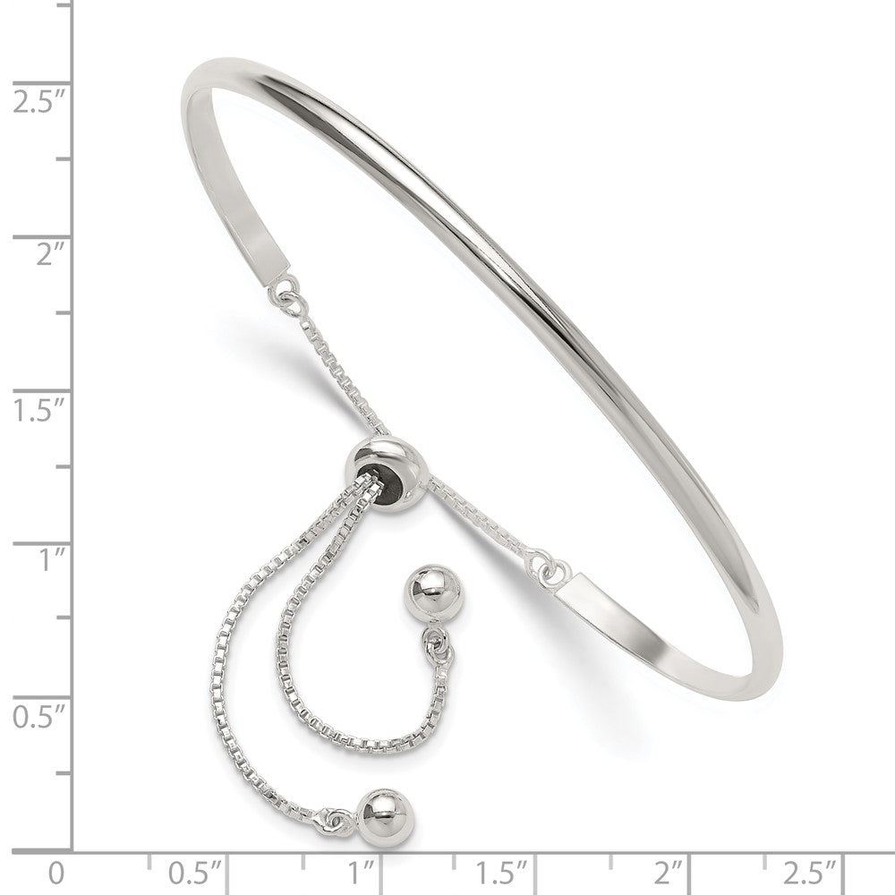 Sterlingsilber Poliert Stab Verstellbar Armband