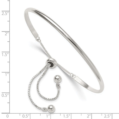 Sterlingsilber Poliert Stab Verstellbar Armband
