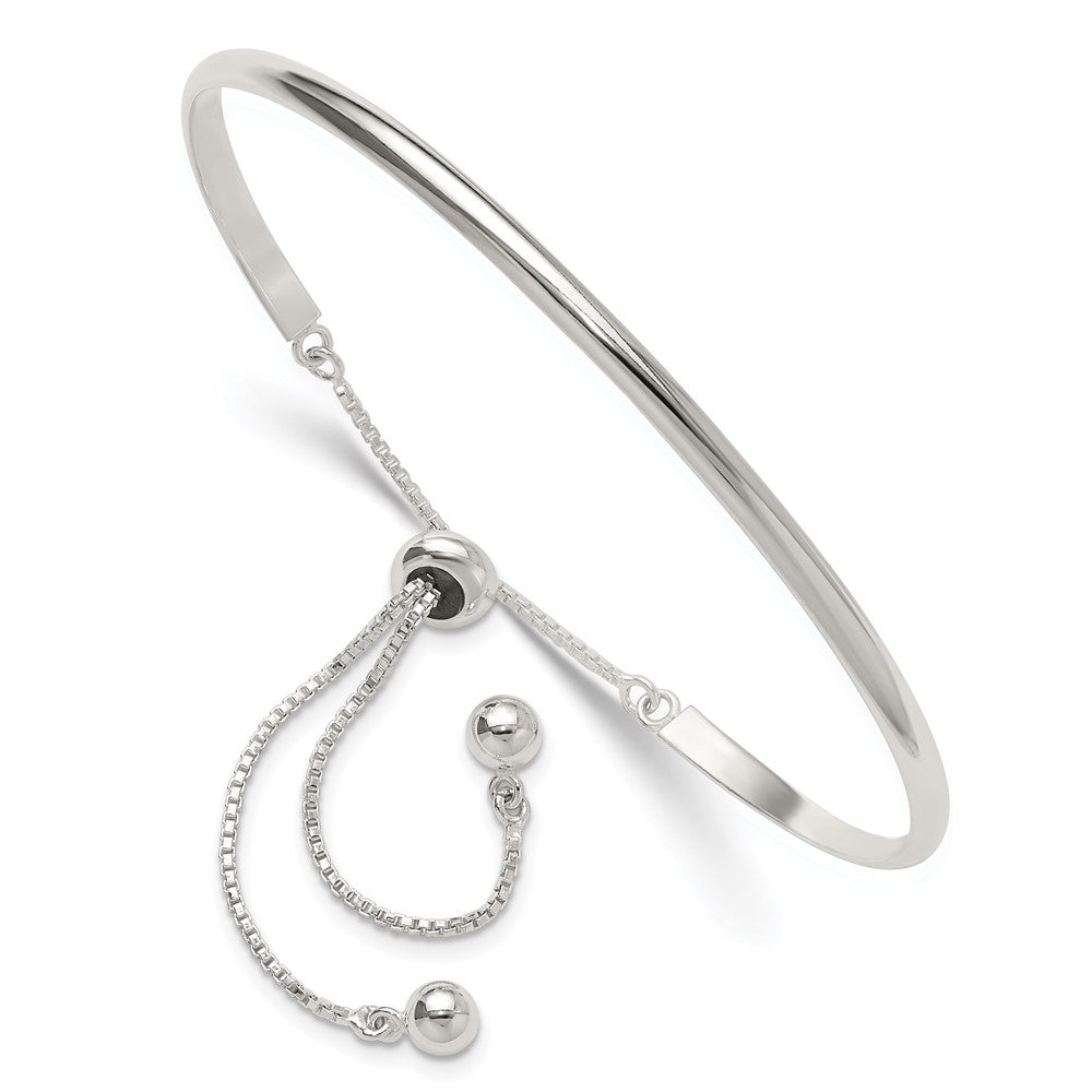 Sterlingsilber Poliert Stab Verstellbar Armband