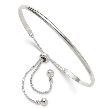 Sterlingsilber Poliert Stab Verstellbar Armband