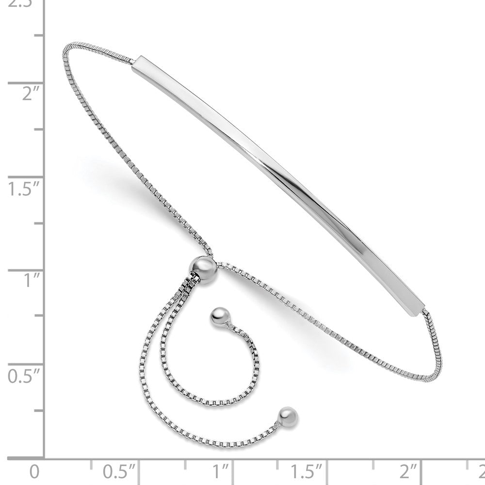 Sterlingsilber Rhodiniert Verstellbar Stab Armband