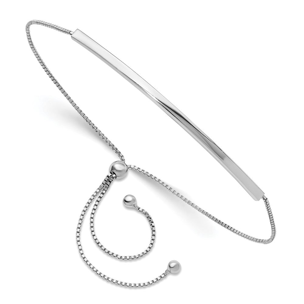 Sterlingsilber Rhodiniert Verstellbar Stab Armband