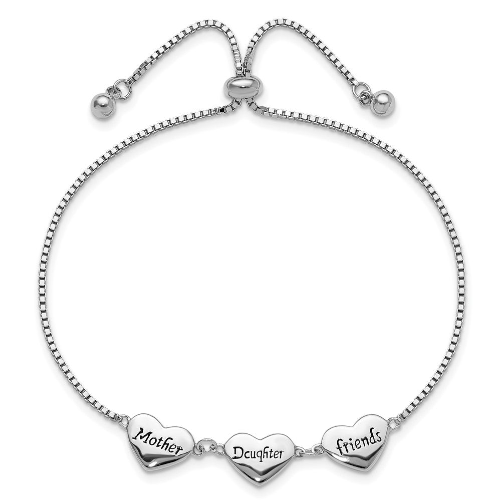 Sterlingsilber Rhodiniert Emaille Mutter/daughter/friends Armband