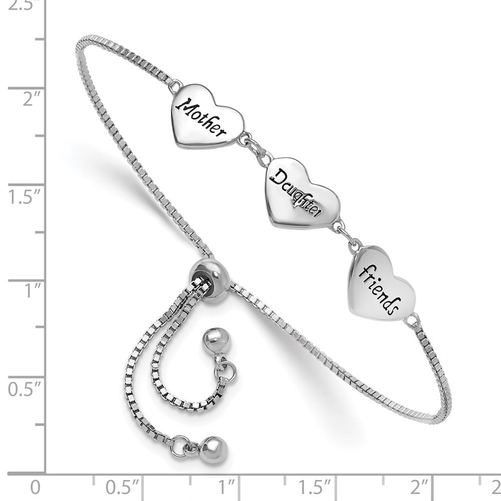 Sterlingsilber Rhodiniert Emaille Mutter/daughter/friends Armband