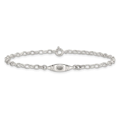Sterlingsilber Antikisiert Poliert Canoe / Kayak Glieder Armband
