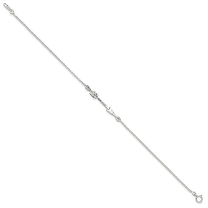 Sterlingsilber Poliert Zirkonia Pfeil Armband