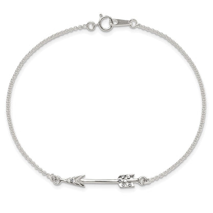 Sterlingsilber Poliert Zirkonia Pfeil Armband