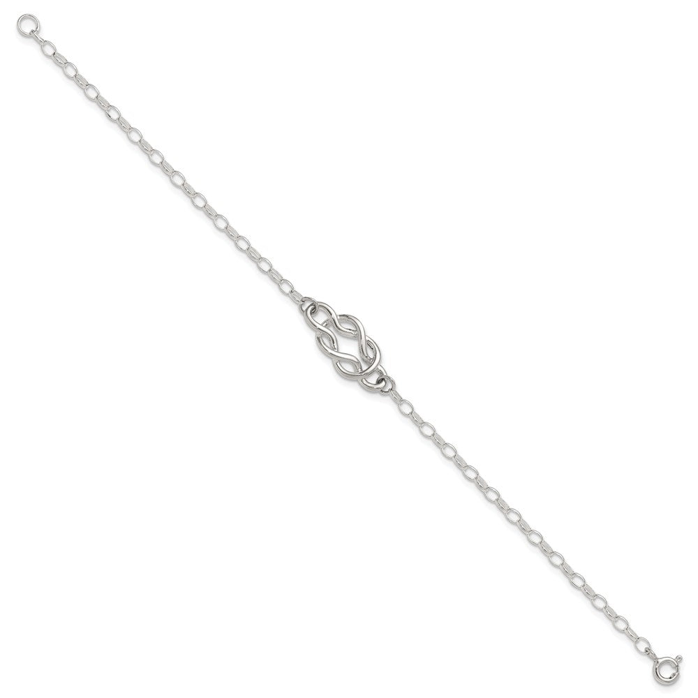 Sterlingsilber Poliert Fantasie Knoten Glieder Armband