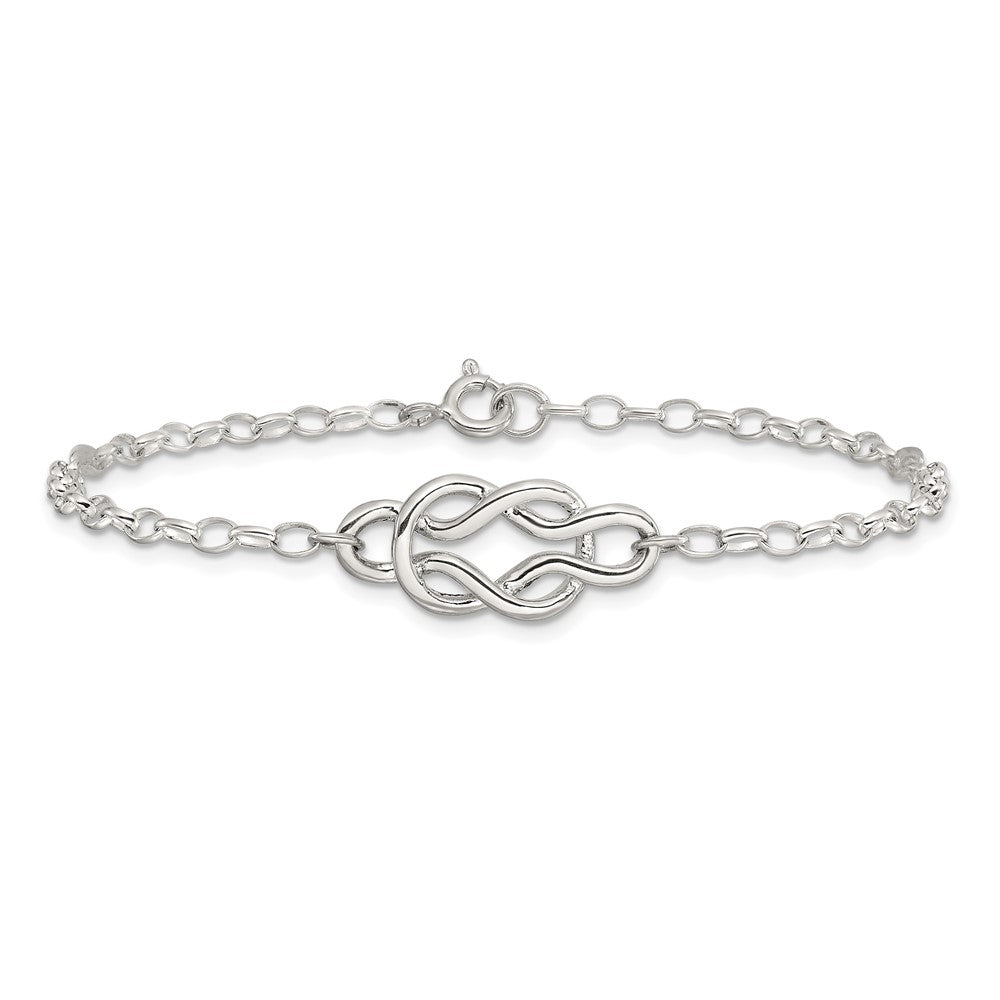 Sterlingsilber Poliert Fantasie Knoten Glieder Armband